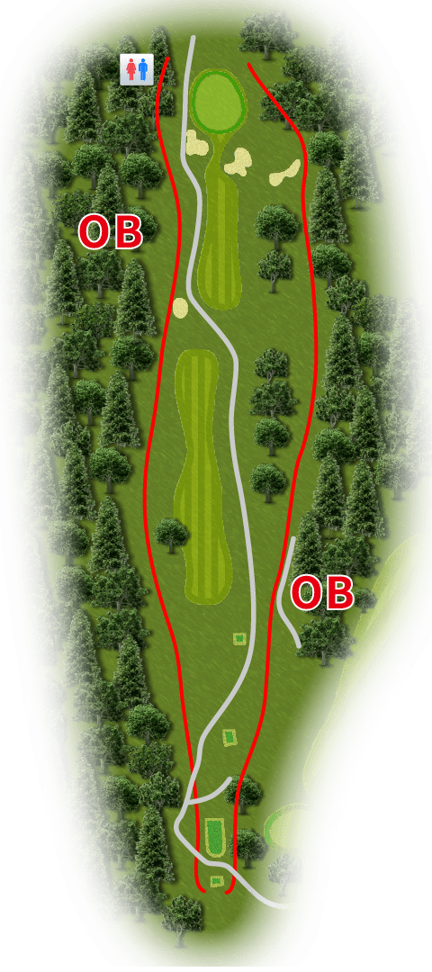 滝のカントリークラブ 東3番ホール コース図