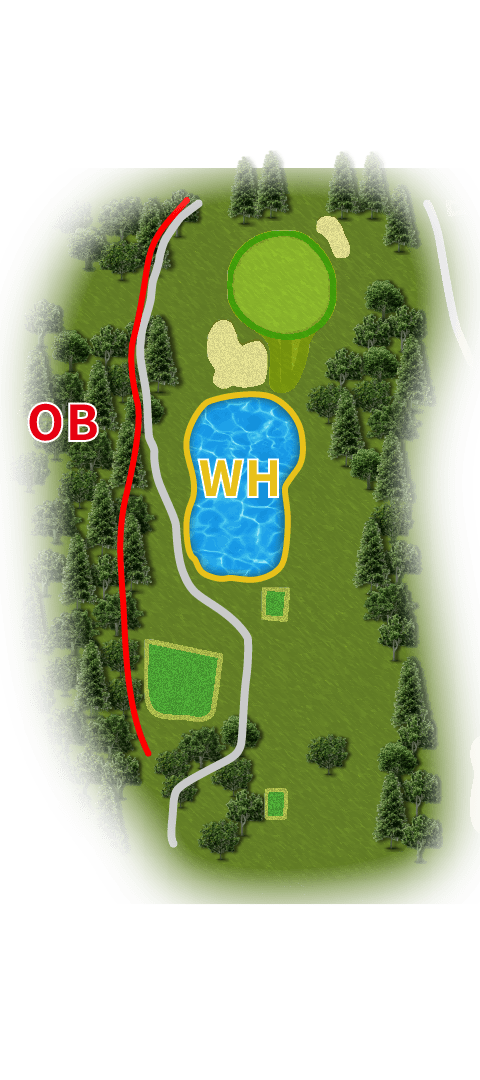 滝のカントリークラブ 東7番ホール コース図