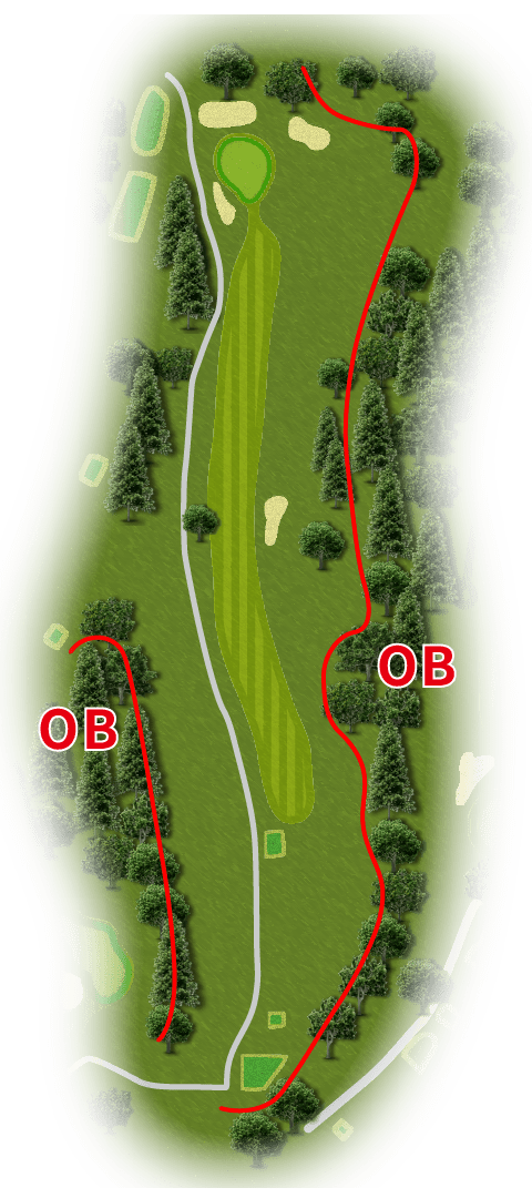 滝のカントリークラブ 東9番ホール コース図