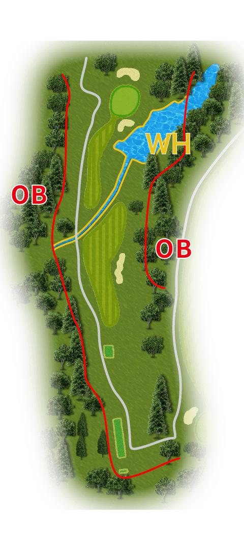 滝のカントリークラブ 西9番ホール コース図