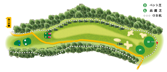 ロイヤル高松カントリークラブ IN15番ホール コース図