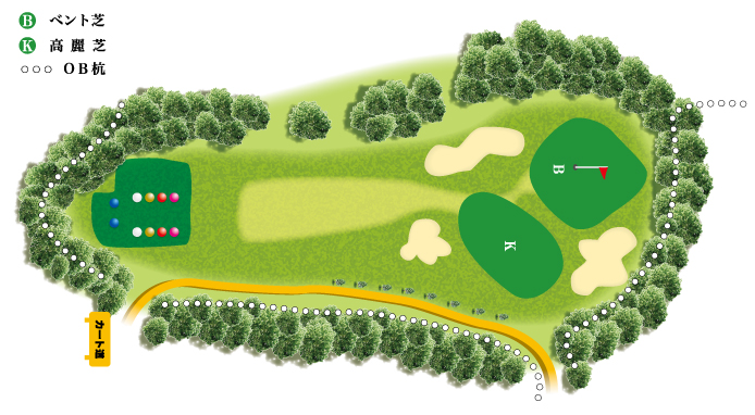 ロイヤル高松カントリークラブ IN17番ホール コース図