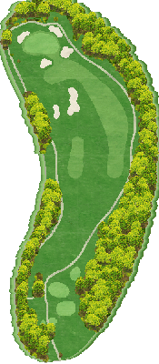 小原カントリークラブ IN13番ホール コース図