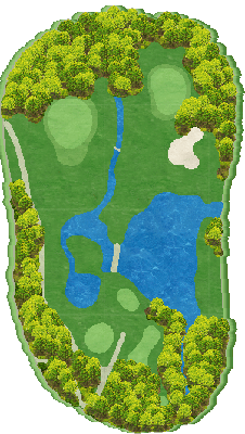 北海道クラシックゴルフクラブ帯広 メイプルコース（北海道メイプルＧＣ） OUT3番ホール コース図