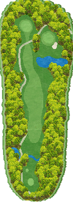 北海道クラシックゴルフクラブ帯広 メイプルコース（北海道メイプルＧＣ） OUT4番ホール コース図