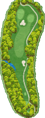 北海道クラシックゴルフクラブ帯広 メイプルコース（北海道メイプルＧＣ） OUT5番ホール コース図