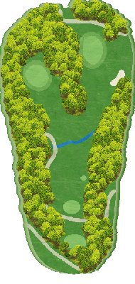北海道クラシックゴルフクラブ帯広 メイプルコース（北海道メイプルＧＣ） OUT6番ホール コース図