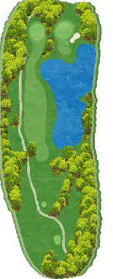 北海道クラシックゴルフクラブ帯広 メイプルコース（北海道メイプルＧＣ） OUT9番ホール コース図