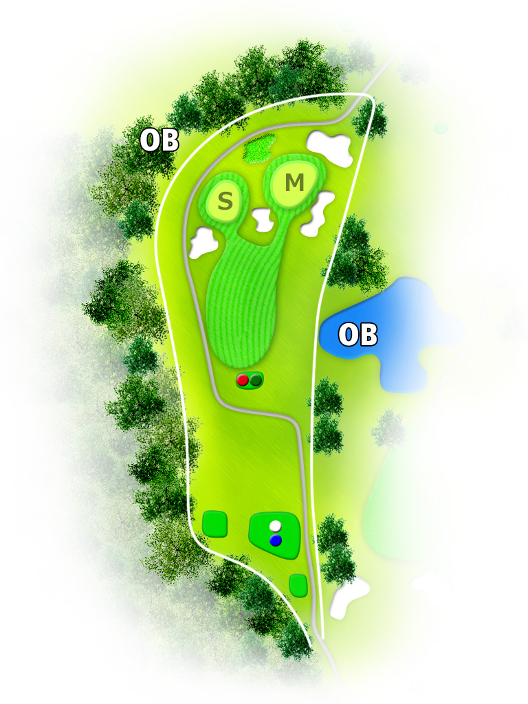 山陽国際ゴルフクラブ 東OUT7番ホール コース図