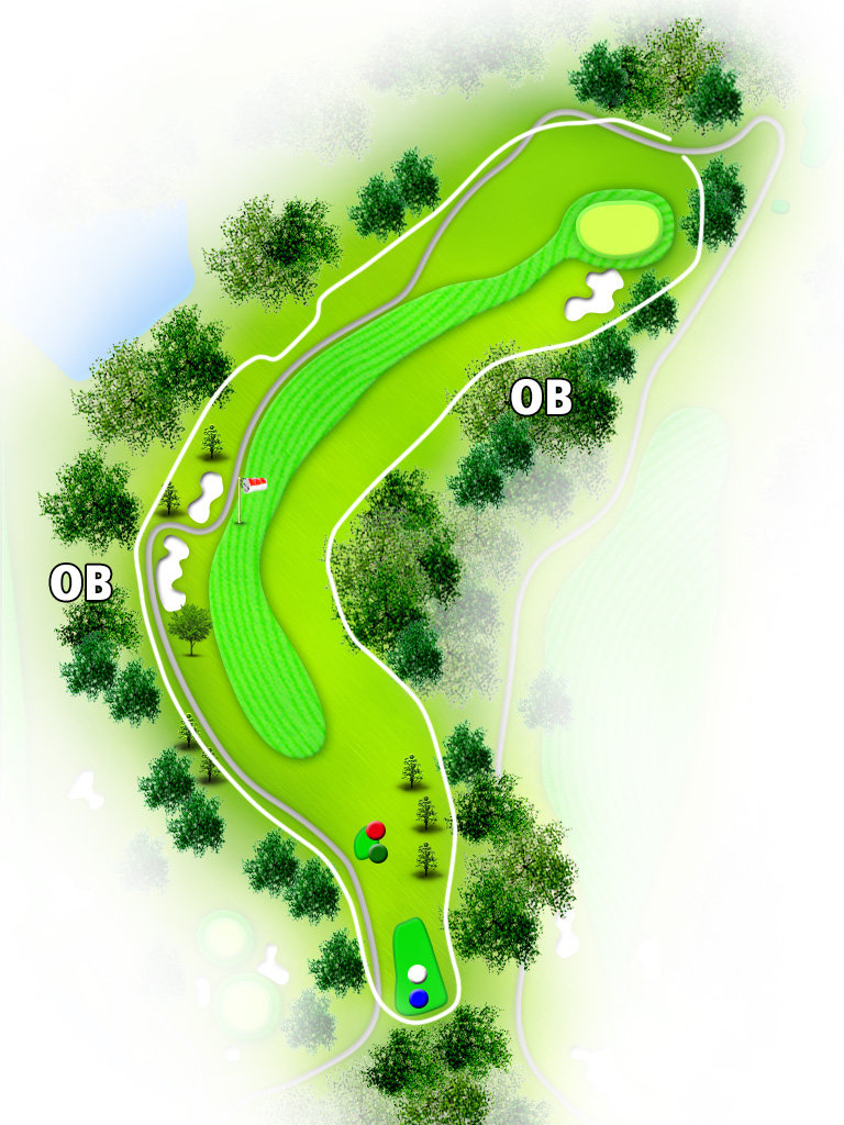 山陽国際ゴルフクラブ 西IN16番ホール コース図