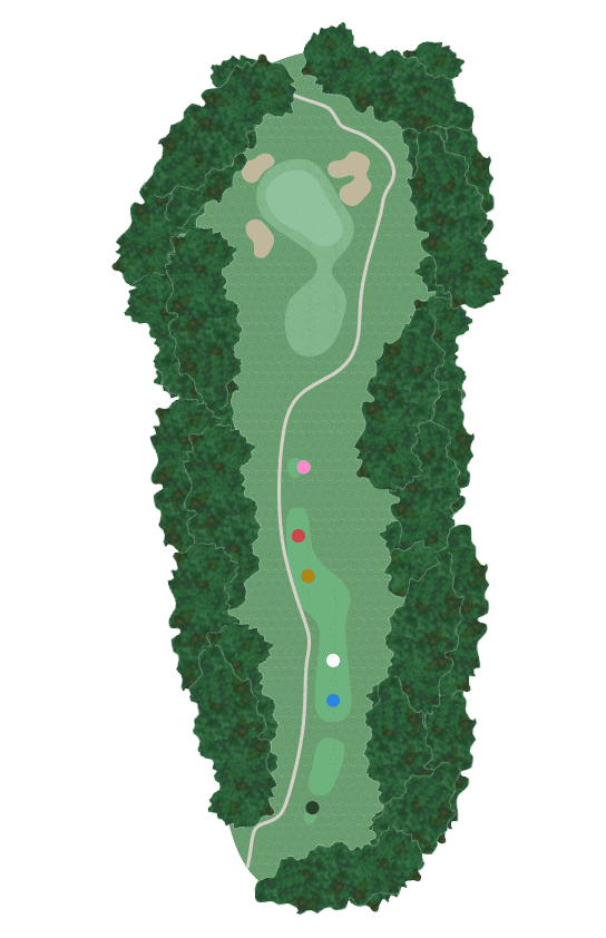 JGMやさと石岡ゴルフクラブ IN13番ホール コース図