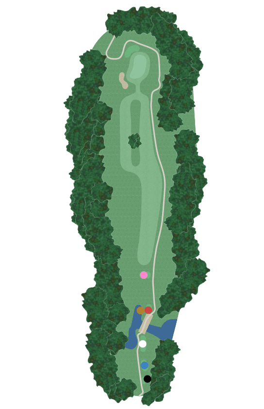 JGMやさと石岡ゴルフクラブ IN14番ホール コース図
