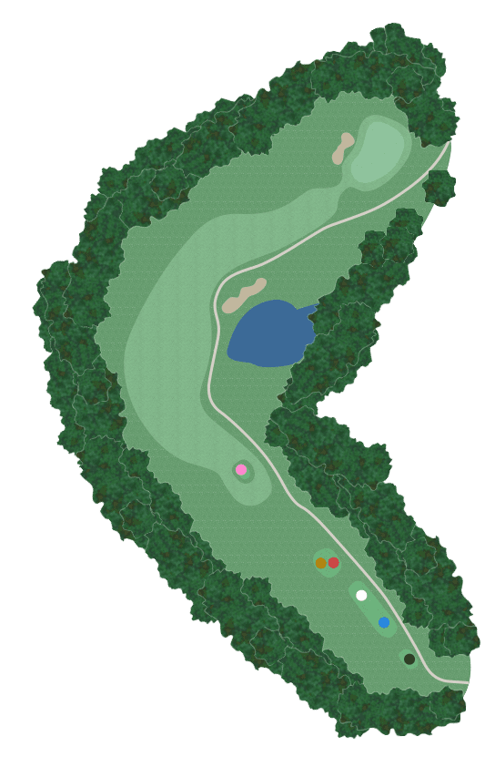 JGMやさと石岡ゴルフクラブ IN17番ホール コース図