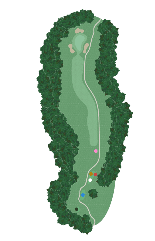JGMやさと石岡ゴルフクラブ OUT8番ホール コース図