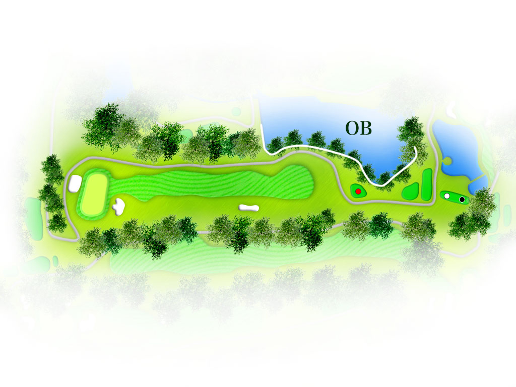 瑞穂ゴルフ倶楽部 OUT6番ホール コース図