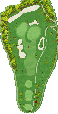 五浦庭園カントリークラブ OUT5番ホール コース図
