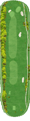大淀川ゴルフ場 OUT1番ホール コース図