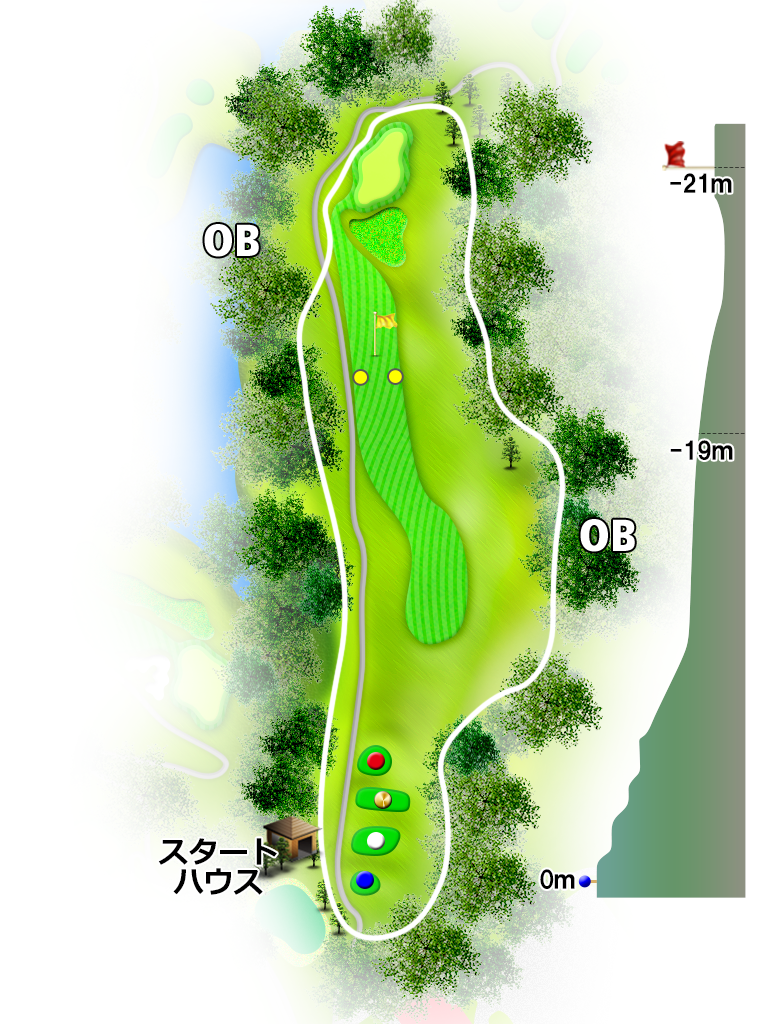 稲武カントリークラブ IN10番ホール コース図