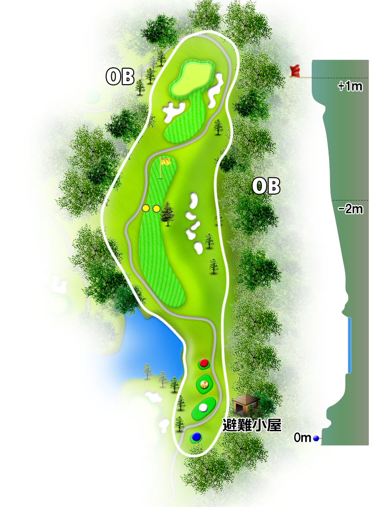 稲武カントリークラブ IN12番ホール コース図