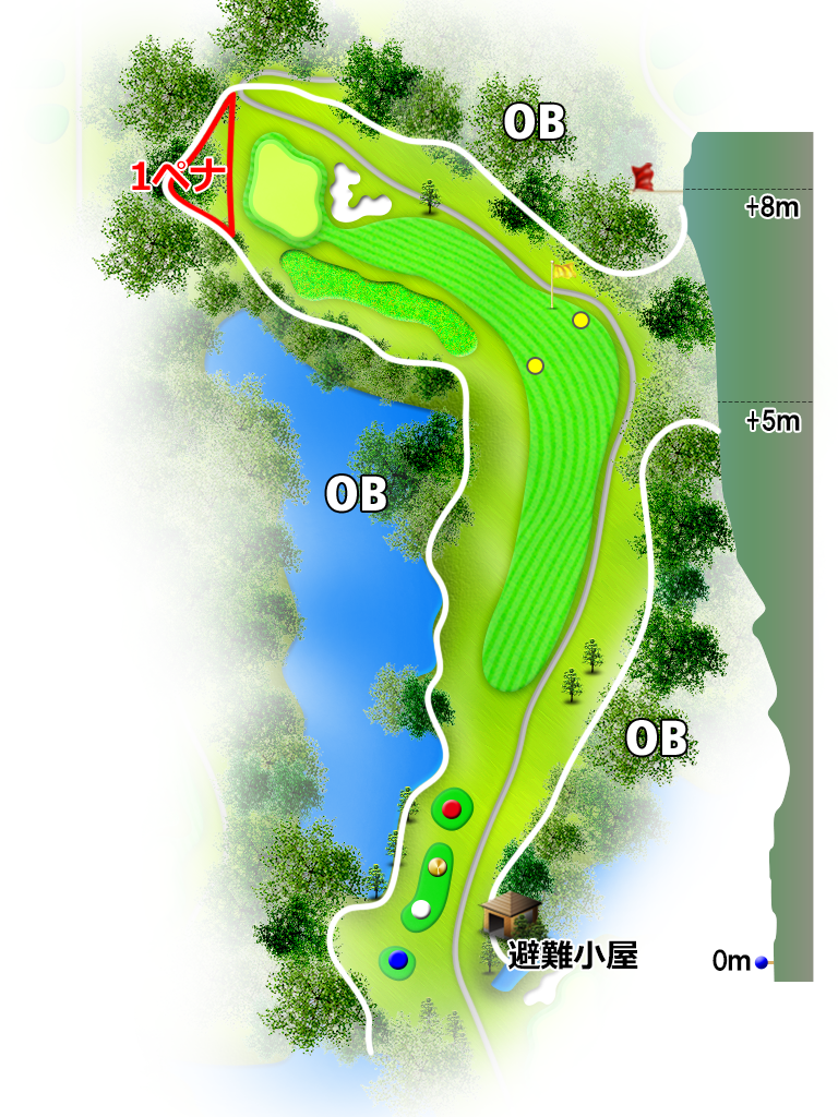 稲武カントリークラブ IN18番ホール コース図