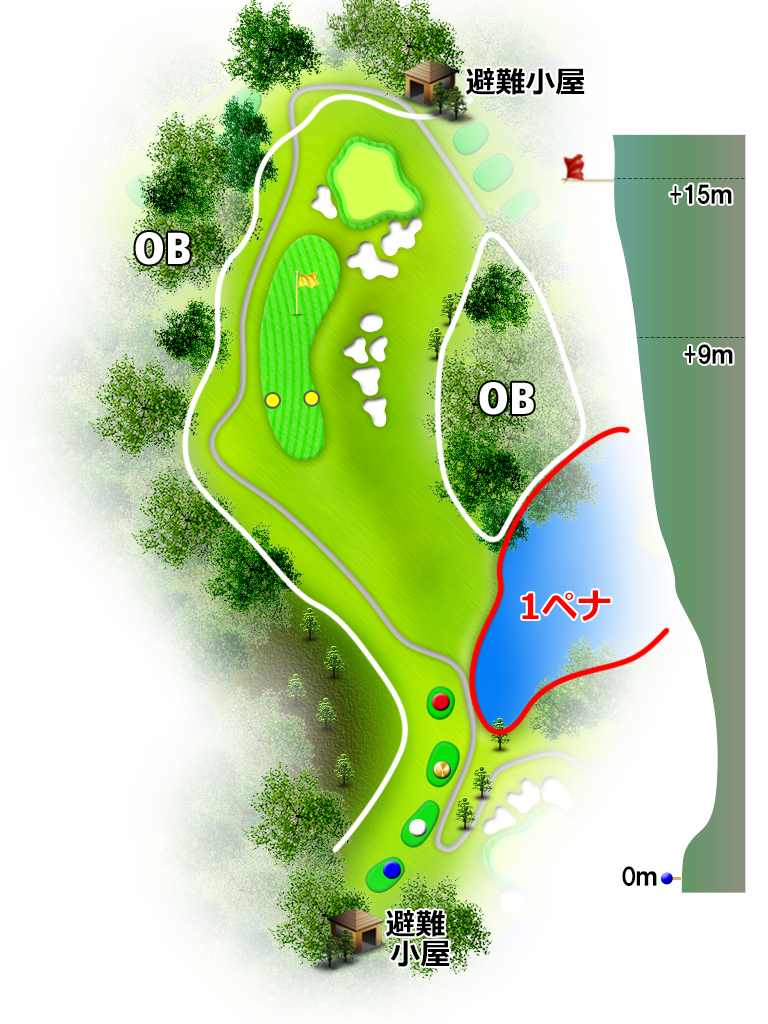 稲武カントリークラブ OUT7番ホール コース図