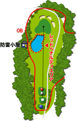 松本カントリークラブ IN12番ホール コース図