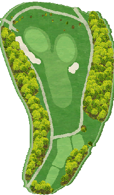 富士見ケ丘カントリー倶楽部（シャトレーゼグループコース） OUT3番ホール コース図
