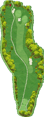 富士見ケ丘カントリー倶楽部（シャトレーゼグループコース） OUT4番ホール コース図