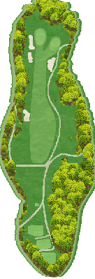 富士見ケ丘カントリー倶楽部（シャトレーゼグループコース） OUT8番ホール コース図