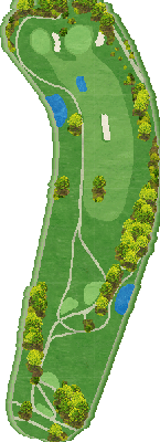 フォレスト南関ゴルフクラブ OUT9番ホール コース図
