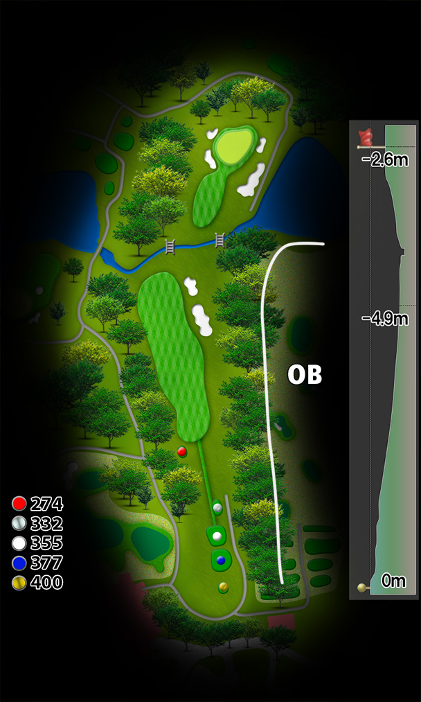 イーグルポイントゴルフクラブ IN10番ホール コース図