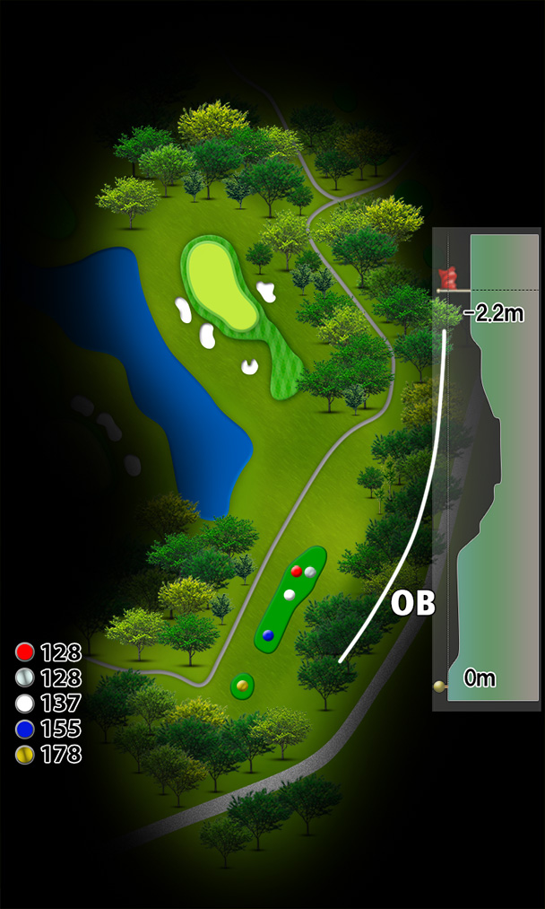 イーグルポイントゴルフクラブ OUT5番ホール コース図