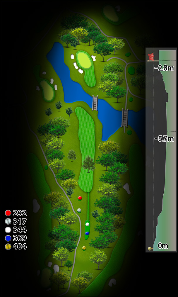 イーグルポイントゴルフクラブ OUT7番ホール コース図