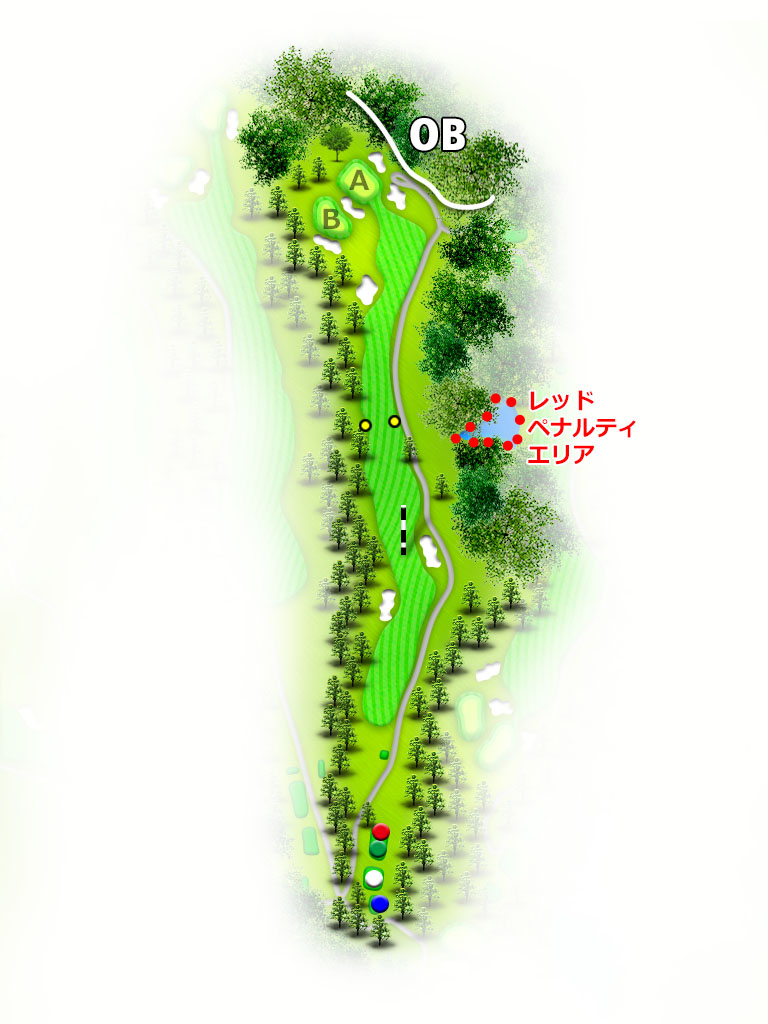 セントラルゴルフクラブ 麻生コース（旧麻生カントリークラブ） OUT2番ホール コース図