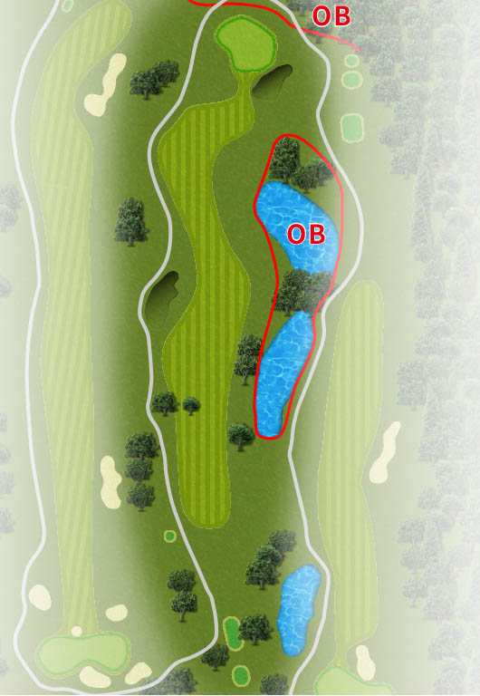 ＣＹＫＡＮ Ｗｉｎｎｅｒ'ｓ ＧＯＬＦ ＣＬＵＢ（旧：ＷＩＴＨＩＮ ＳＴＹＬＥ ＧＯＬＦ ＣＬＵＢ ） IN17番ホール コース図