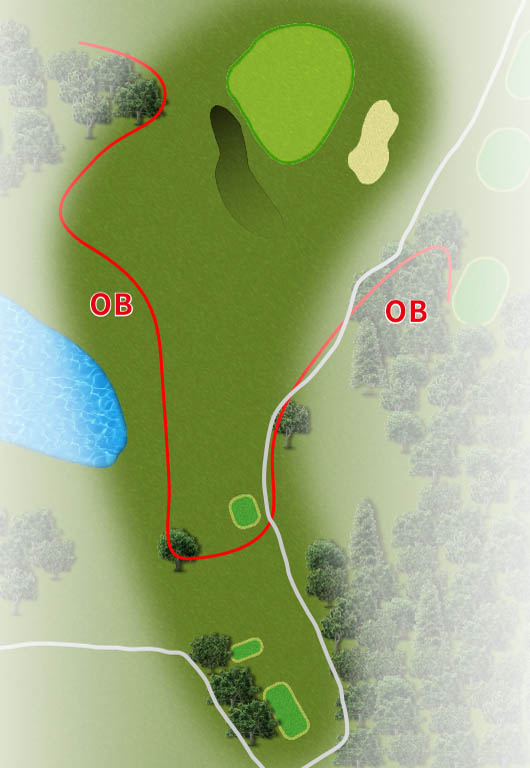 ＣＹＫＡＮ Ｗｉｎｎｅｒ'ｓ ＧＯＬＦ ＣＬＵＢ（旧：ＷＩＴＨＩＮ ＳＴＹＬＥ ＧＯＬＦ ＣＬＵＢ ） OUT3番ホール コース図