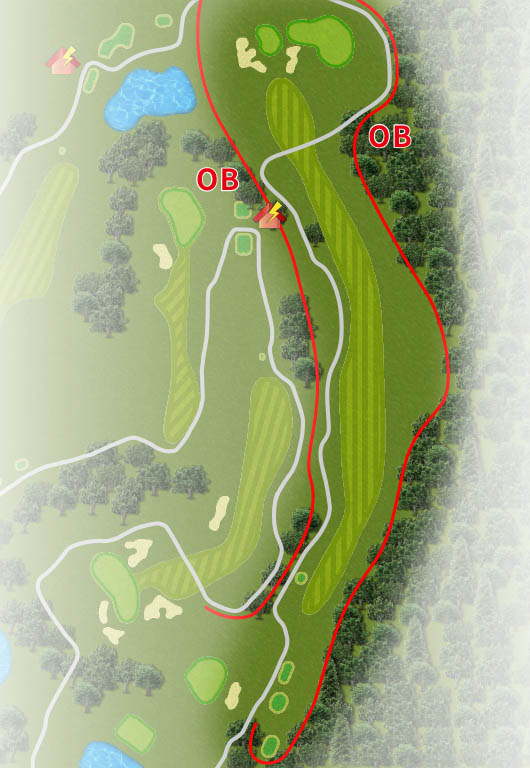ＣＹＫＡＮ Ｗｉｎｎｅｒ'ｓ ＧＯＬＦ ＣＬＵＢ（旧：ＷＩＴＨＩＮ ＳＴＹＬＥ ＧＯＬＦ ＣＬＵＢ ） OUT4番ホール コース図
