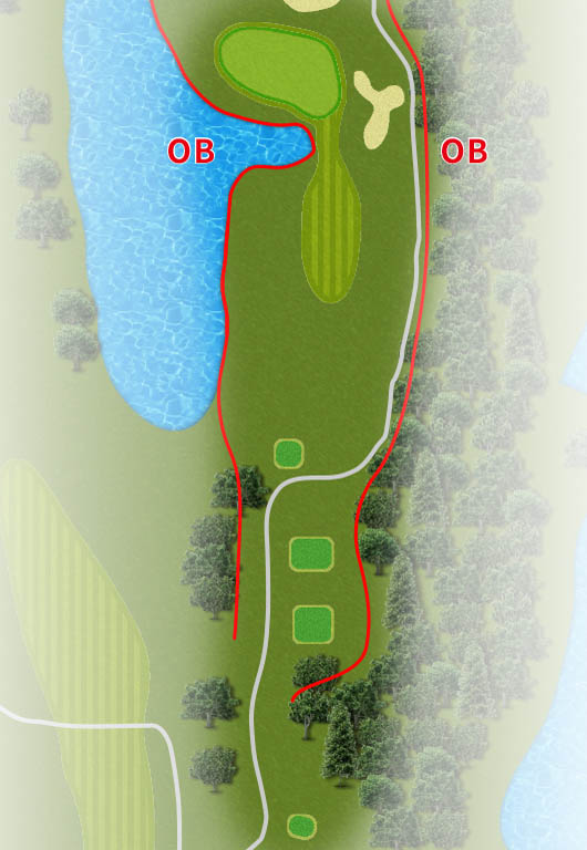 ＣＹＫＡＮ Ｗｉｎｎｅｒ'ｓ ＧＯＬＦ ＣＬＵＢ（旧：ＷＩＴＨＩＮ ＳＴＹＬＥ ＧＯＬＦ ＣＬＵＢ ） OUT8番ホール コース図