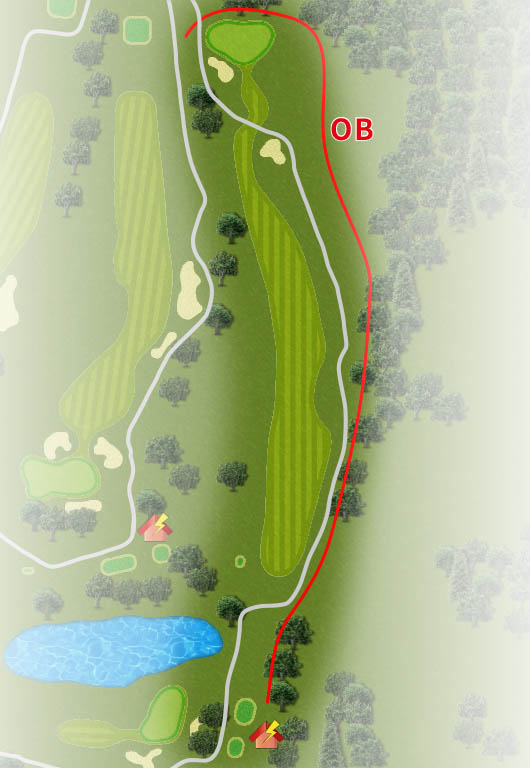 ＣＹＫＡＮ Ｗｉｎｎｅｒ'ｓ ＧＯＬＦ ＣＬＵＢ（旧：ＷＩＴＨＩＮ ＳＴＹＬＥ ＧＯＬＦ ＣＬＵＢ ） OUT9番ホール コース図