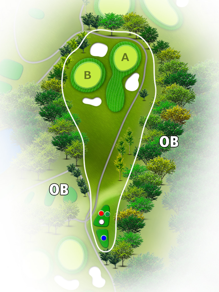 堺カントリークラブ 竹4番ホール コース図
