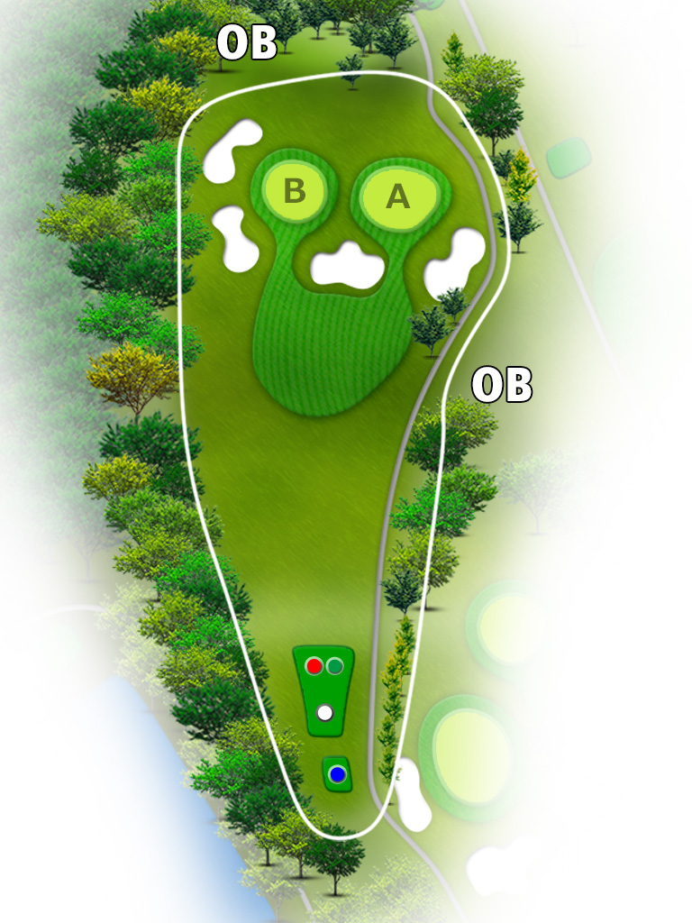 堺カントリークラブ 梅3番ホール コース図