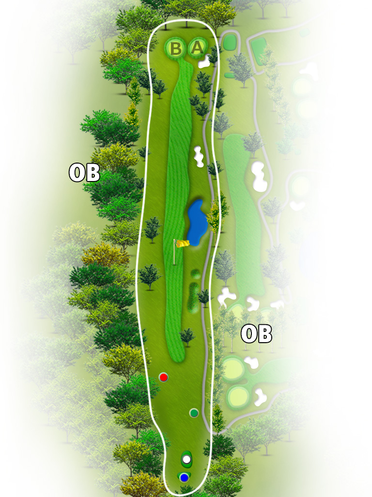 堺カントリークラブ 梅6番ホール コース図
