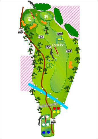 三重カンツリークラブ（三重県） IN10番ホール コース図