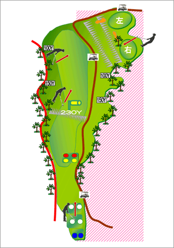 三重カンツリークラブ（三重県） IN12番ホール コース図