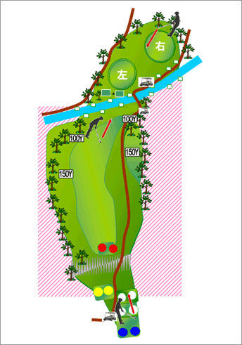 三重カンツリークラブ（三重県） IN13番ホール コース図