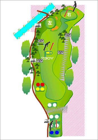 三重カンツリークラブ（三重県） IN15番ホール コース図