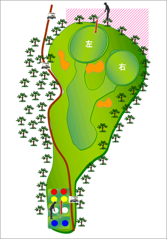 三重カンツリークラブ（三重県） IN17番ホール コース図