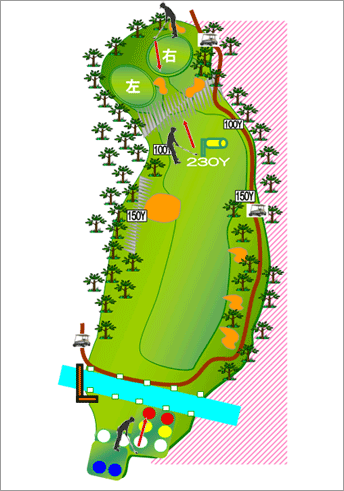 三重カンツリークラブ（三重県） IN18番ホール コース図