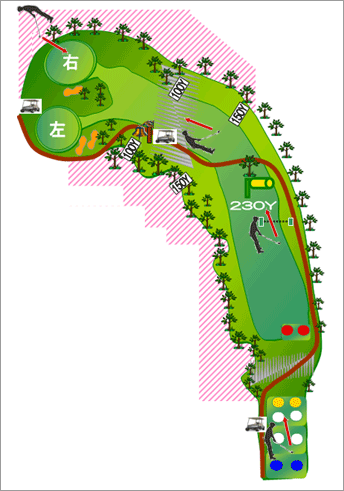 三重カンツリークラブ（三重県） OUT8番ホール コース図
