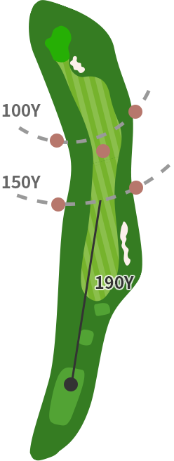 桜ヶ丘カントリークラブ IN17番ホール コース図